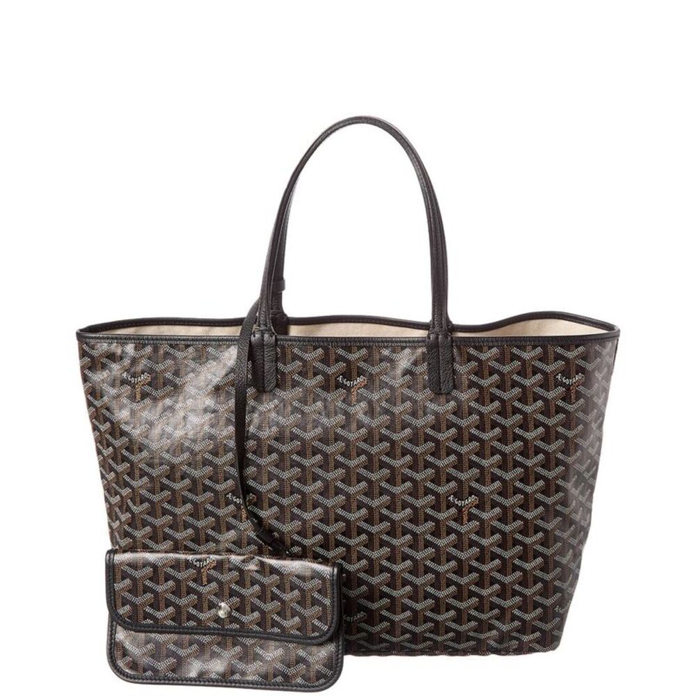 Goyard Black Goyardine Coated Canvas Saint Louis Pm (Authentic Pre-Loved)